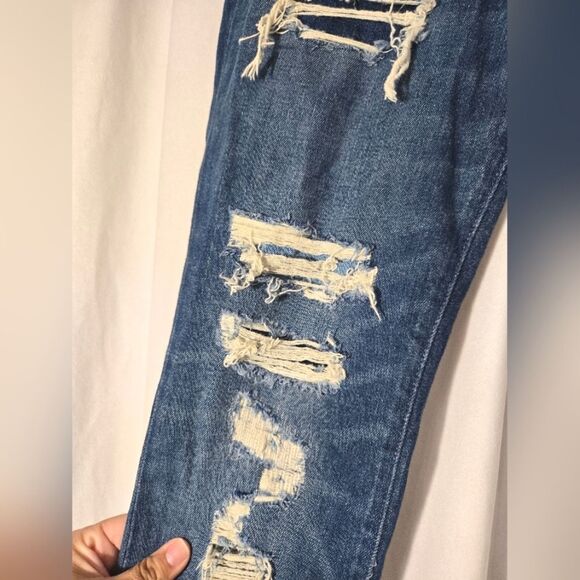 H&M Skinny Fit Coupe Moulante Jeans Distressed 33x32 - Picture 5 of 7